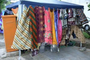 Native colored textiles.