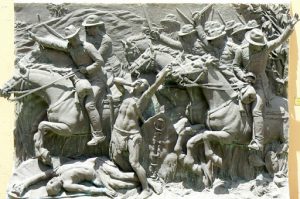 Maputo Fort relief depicting defeat of the natives by Portuguese