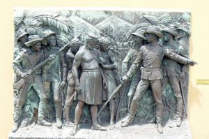 Maputo Fort relief depicting defeat of the natives by Portuguese