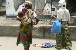 Mothers in the market.