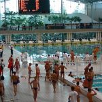 Interior of the Olympic pool stadium.