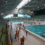 Interior of the Olympic pool stadium.