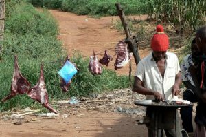 Along the road to Malawi’s capital Lilongwe: a local barbeque