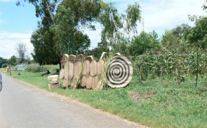 Along the road to Malawi’s capital Lilongwe: locally woven baskets,