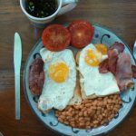 Full English breakfast at Kiboko Town Hotel in Lilongwe.