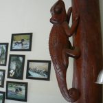 Native wood carving at Kiboko Town Hotel in Lilongwe.