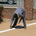 Hand-painted parking lines in Lilongwe.
