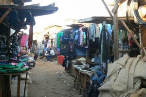 Clothing at the Lilongwe market.