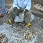 Root tubers at the Lilongwe market.