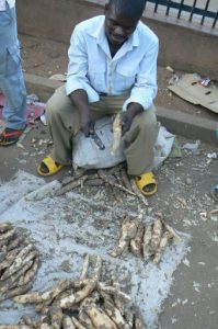 Root tubers at the Lilongwe market.
