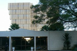 On the outskirts of Lilongwe are upscale commercial buildings.