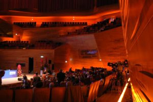 Interior of the conference hall at Danish Radio (DR).