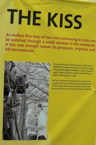 Human Rights exhibit by Amnesty International in central Copenhagen: (The Kiss