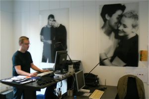 Michael Kjeldsen in the office of LBL (Danish National Association