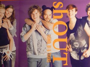 Shout is a magazine published by LBL for gay youth.