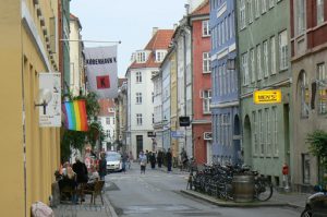 Two gay venues on one of the side streets near