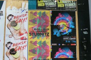 Posters for Gay Pride week.