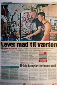 Copenhagen newspaper story about a local resident hosting a gay