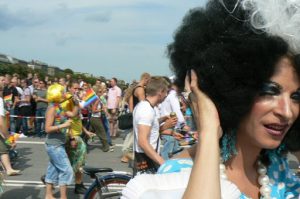 Drag queens love a parade.