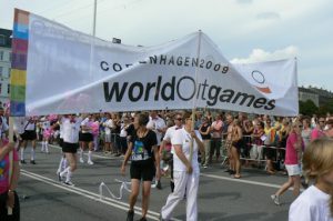 At the end of the parade OutGames athletes joined in.