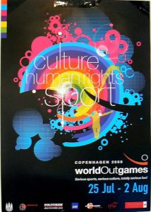 Decorative cover of the OutGames program (250 pages).