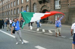 Team Italy arrives with a flair.