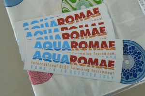 Notices for AquaRomae swim meet October 2009.