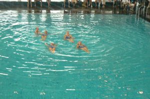 Synchronized swimming was popular during the OutGames.