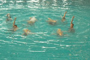 Synchronized swimming was popular during the OutGames.