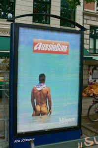 Sensual public ad for Australian Swimwear.