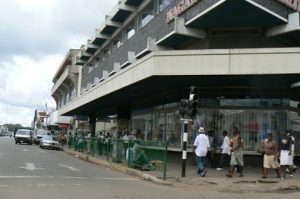 Harare: downtown business district on a Sunday morning