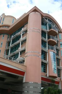 Harare: downtown business district - modern building