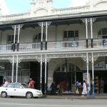 Harare: downtown business district - colonial style architecture