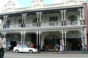 Harare: downtown business district - colonial style architecture