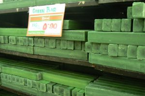 Harare: downtown business district - grocery supermarket soap bars