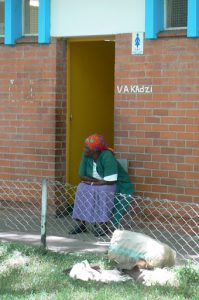 Harare: downtown - central park ladies room attendant