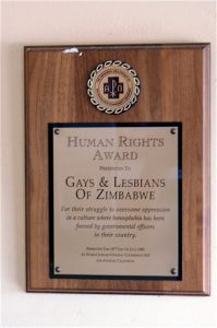 Human Rights award presented to GALZ