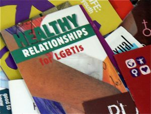 GALZ health, sex and relationship brochures are free and plentiful.