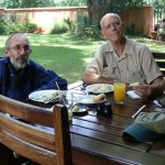Lunch with the late Keith Goddard (left), director of GALZ.