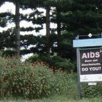 Roadside warning about AIDS and discrimination
