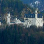 Approaching King Ludwig's extravagant Castle Neuschwanstein in Bavaria, southern Germany