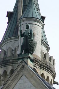 Detail of Castle Neuschwanstein in Bavaria