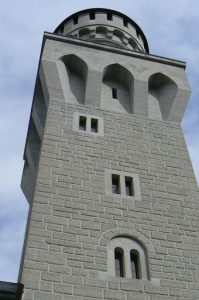 Detail of Castle Neuschwanstein in Bavaria