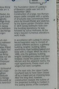 Some history of Castle Neuschwanstein in Bavaria
