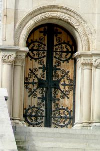 Door detail of Castle Neuschwanstein in Bavaria