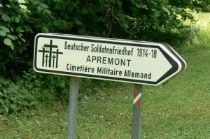 Argonne-Meuse Region: Apremont German World War I Cemetery, one of