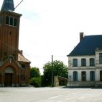 Argonne-Meuse Region: Apremont Village Church and Town Hall