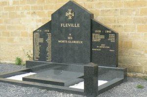 Argonne-Meuse Region: Fleville Village memorial to World War 1