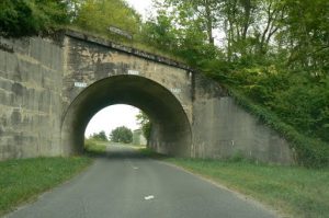 Argonne-Meuse Region: Fleville Village, old railway crossing