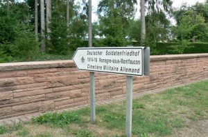 Meuse-Argonne Region: German cemetery near Romagne-sous-Montfaucon. Many graves are from